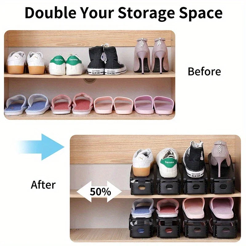Adjustable Shoe Slot Organizer – Space-Saving Shoe Storage Solution