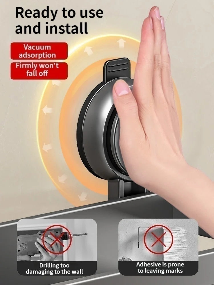 Luxury Suction Bathroom Shelf – Drill-Free Aluminum Storage Rack