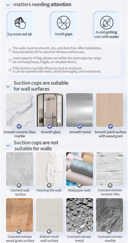 Luxury Suction Bathroom Shelf – Drill-Free Aluminum Storage Rack